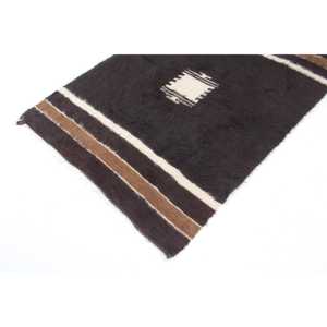 4x5.6 ft Turkish Rug, Accent Vintage Rug, <b>Brown</b> Patchwork Rug - Product Image 2