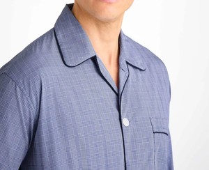 Conjunto de pijama de algodón 100% personalizado para hombre, camisa de manga larga de dos piezas, pantalones transpirables, bolsillos de secado rápido, ropa de descanso cómoda OEM - Product Image 4