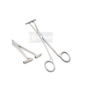 Straight Line Stainless Steel Septum Forceps <b>Clamp</b> Plier for Nose Septum Piercing Forceps 6" - Product Image 5