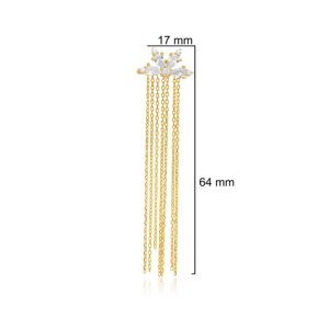 Flower Shape Single Stud <b>Earrings</b> CZ Stone Handmade Trendy Istanbul Turkish 925 Sterling Silver Jewelry - Product Image 4