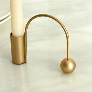 Bougeoir en métal doré pour la décoration de la maison Bougeoir de décoration de table de mariage et de salle à manger aux meilleurs prix - Product Image 4