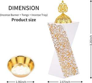 Brass Religious <b>Incense</b> Bakhoor <b>Burner</b> and <b>Holder</b> Customized Color and Size Durable 100% Natural Wholesale for Regular Purpose - Product Image 4