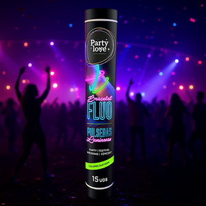 Bracelets fluorescents Party Love, 15 pièces, pour fêtes, festivals, mariages, concerts - Product Image 3