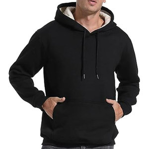 Nouveautés Pull-over coupe ample pour hommes Sweat à capuche Sherpa d'usine avec logo de marque à la demande du client pour hommes - Product Image 3