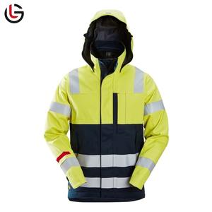 Veste de travail de sécurité unisexe haute visibilité en polyester imperméable durable de haute qualité de grande taille - Product Image 1