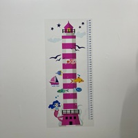Tableau de croissance effaçable à sec pour enfants Modèle-12 Tableau blanc durable Matériel d'électricité statique tenant une surface en verre Aimant métallique