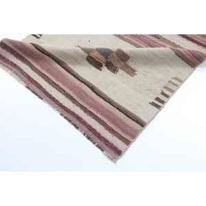 Alfombra Turca, Alfombra Vintage de 2.7x11.4 pies, Alfombra con Bordes Rojos Marrones - Product Image 5