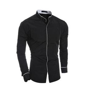 Chemises habillées pour hommes en flanelle, nouvelle mode 2026, couleur blanche, manches longues, fermeture éclair, saison printemps, anti-froissement - Product Image 4