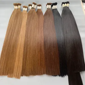 Precio al por mayor Extensiones de cabello humano liso natural Paquetes de cabello crudo Listo para enviar - Product Image 1
