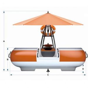 قارب دونات للشواء قابل للتخصيص عصري في الهواء الطلق لحفلات الترفيه المائي والترفيه المائي والتسلية المائية - Product Image 5