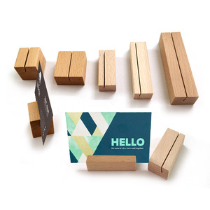 Giá rẻ số lượng lớn sinh thái thân thiện Tên doanh nghiệp khắc biểu tượng tùy chỉnh gỗ thẻ đứng - Product Image 1