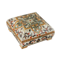 Boîte à bijoux en bois de luxe de haute qualité avec incrustation de nacre, motif floral fait à la main, fermeture à clé, artisanat Son Tra du Vietnam