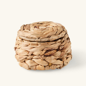 Mini boîte en jacinthe d'eau avec couvercle, bon prix, organisateur de rangement, boîtes en jacinthe naturelle - Product Image 3