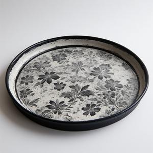 Placa de cargador de resina brillante de cobre antiguo, esmalte metálico rústico, diseño Art Deco ligero para decoración del hogar inspirada en el patrimonio - Product Image 3