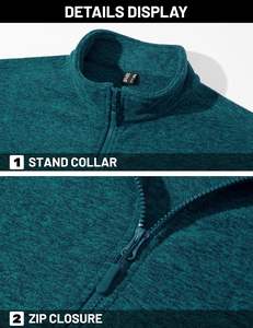 Sanzaf, chaqueta de lana ligera con cremallera completa para hombre, abrigo informal suave y cálido con bolsillos, ropa de trabajo de invierno elaborada en Sialkot Pakistán - Product Image 4