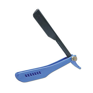 Maquinilla de Afeitar y Recortadora de Barba Azul Premium con Cuchillas de un Solo Filo de Acero de Alto Contenido de Carbono, Sistema de Cartuchos de Cuchillas Reemplazables de Filo Recto - Product Image 2