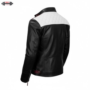 Veste en cuir d'hiver pour homme personnalisée authentique, style bombardier, moto, fermeture éclair, imperméable, coupe-vent, cuir PU de haute qualité - Product Image 3