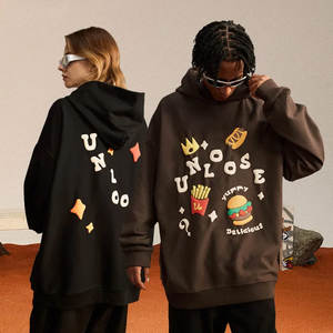 Pull-over personnalisé de haute qualité sweats à capuche imprimés bouffants avec fermeture éclair pour hommes motif Hip Hop vêtements personnalisés sweat à capuche pour hommes - Product Image 3