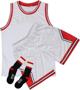 Ensemble de maillots de basket-ball sans manches pour hommes adultes personnalisables respirant haut en maille athlétique tenue de sport 3 pièces Kit Fan Jersey - Product Image 3