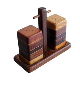 Set of Two Spice Bottle Storage Container Jars Sets Wooden Acacia Wood Barbecue <b>Salt</b> <b>Pepper</b> <b>Shakers</b> - Product Image 3