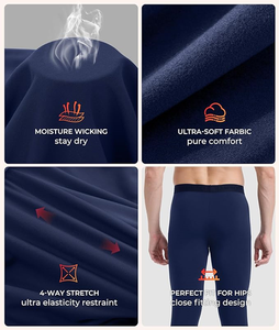 Ropa Interior Térmica para Hombre, Calzoncillos Largos con Forro Suave y Cálido, Gruesos, Ligeros, Pantalones de Capa Base para Clima Frío - Product Image 5