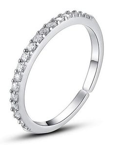 Oro Blanco De 14 Kt Diamantes De Corte Redondo Cultivados En Laboratorio De Impecable Esta Elegante Banda Es Una Elegante Elección Para Mujer - Product Image 2