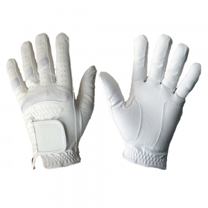 Gants de golf gaucher avec logo personnalisé de qualité supérieure pour hommes Conception respirante en cuir de mouton véritable souple et durable pour le sport - Product Image 5