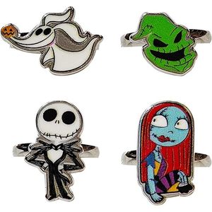 Anneaux à breloques ajustables personnalisables OEM/ODM sur le thème de Nightmare Before Christmas, prix direct usine pour les occasions quotidiennes - Product Image 2