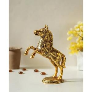 Sculpture en aluminium debout décorative à la maison plaquée par argent de cheval pour la décoration - Product Image 5