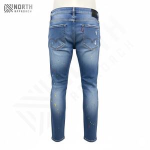 Pantalones Vaqueros de Hombre de Nuevo Estilo, Hechos de Poliéster y Algodón, Pantalones Vaqueros de Cintura Alta para Hombre, Transpirables y Cómodos - Product Image 2