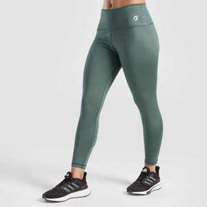 Leggings sportifs pour femmes, taille haute, respirants, en tricot de spandex, camouflage, avec logo, longueur courte, vert marine - Product Image 3