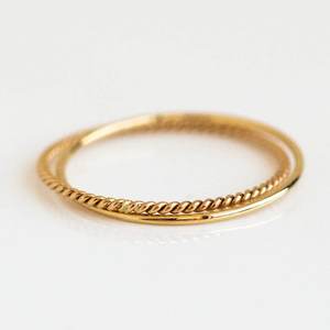 Joyería de moda Plata de Ley 925 diseño minimalista hecho a mano chapado en oro mujeres compromiso anillos de fiesta de cumpleaños de moda - Product Image 3