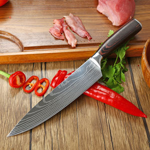 Cuchillo de Chef de cocina profesional de fábrica de cubiertos OEM ODM personalizado al por mayor acero inoxidable de alto carbono con hoja ultra afilada - Product Image 5