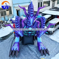 Modèle Réplique de Dragon à Trois Têtes Gonflable 2026, Créature Fantastique Hydra Gonflable avec Option Logo/Texte Personnalisé Intérieur/Extérieur