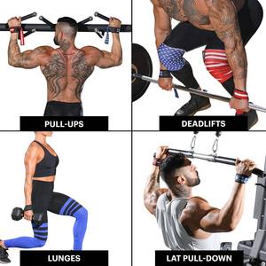 Sangles de musculation en néoprène antidérapantes, bandages de levage de poids, sangles en coton et silicone pour traction dure, accessoire de musculation confortable - Product Image 4