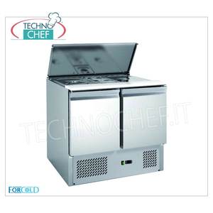 Réfrigérateur commercial à 2 portes pour cuisine, conçu pour 2 bacs GN 1/1 et 1/6, modèle G-S900-FC - Product Image 1