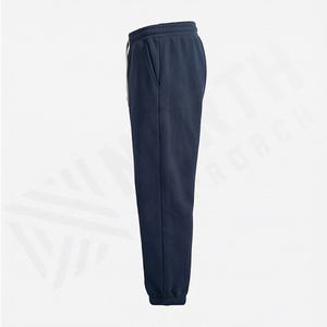 Core Customized Color <b>Cuffed</b> <b>Jogger</b> 100% Cotton Fleece Heavyweight Relaxed Fit Streetwear Pants Elastic Waist Zip Pocket Deal - Product Image 3