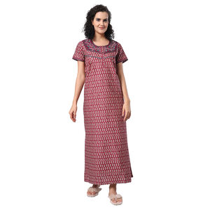 Robe de nuit longue 100% coton personnalisable pour femmes de qualité exceptionnelle ensemble de vêtements de salon verts pour les vêtements de nuit d'été et de printemps - Product Image 1