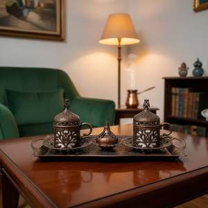 Juego de Tazas de Hierro Fundido para 2 Personas, Vajilla Metálica Resistente - Product Image 2