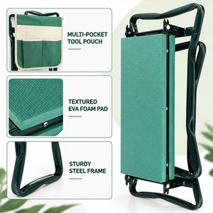 Asiento y Taburete Plegable para Jardín, Banco de Jardinería Resistente con Almohadilla de Espuma EVA y Bolsa para Herramientas para Jardinería al Aire Libre - Product Image 4