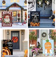 Drapeaux de jardin pour les fêtes de Noël, Pâques, Halloween, décoration saisonnière pour la cour extérieure, design personnalisé disponible