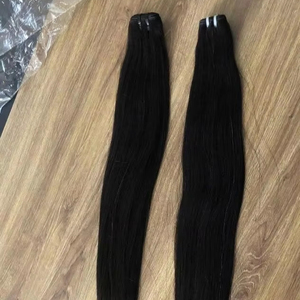 ผมแท้ธรรมชาติอินเดียแบบหยักศก 24 นิ้ว คุณภาพสูง พรีเมียม เวอร์จิ้น ต่อผมแบบเครื่องเย็บสองชั้น สีดำธรรมชาติ - Product Image 1