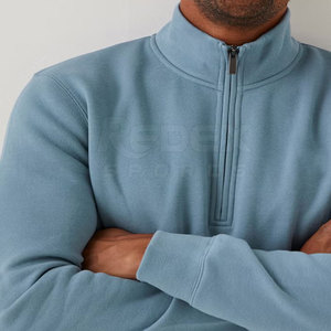 Logo personnalisé séchage rapide demi-fermeture éclair coupe-vent sweat 100% coton mélangé pour l'hiver conception solide - Product Image 5