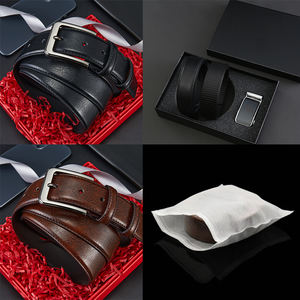 Ceinture en cuir de vache véritable de luxe avec boucle en acier, imperméable et respirante, logo personnalisé, vente en gros OEM/ODM pour la mode - Product Image 5