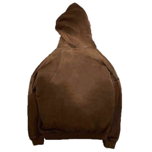 Sweat-shirt décontracté à effet délavé, imprimé en coton mélangé, style vintage, tissu de qualité supérieure - Product Image 2