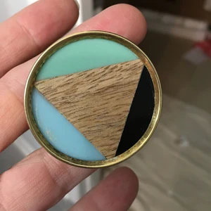 Laiton Marbre Cristal Jade Armoires Armoire Porte Tiroirs Blanc Vert Bois et Résine Bouton Cristal Armoire Bouton Falak World Export - Product Image 6