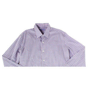 Camicia Formale Blu da Uomo Tasso Elba con Stampa Floreale, Taglia Small, 100% Cotone, Popeline Antipiega, Stile alla Moda - Product Image 2