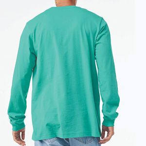 Camisetas de algodón a granel, camisetas de manga larga para hombre, camisetas de manga larga transpirables OEM ecológicas para hombre - Product Image 4