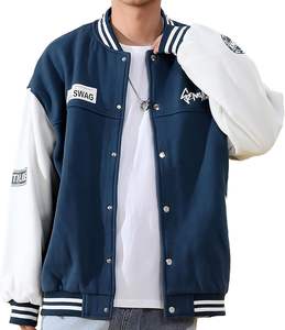 Chaqueta Varsity para hombre, chaqueta de béisbol universitaria, chaqueta de béisbol Bomber informal con letras, chaqueta Vintage ajustada - Product Image 1