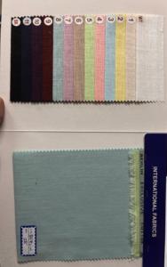 Tissu en coton lin flammé 58 largeur mélange naturel biologique écologique pour chemises pour filles robes Kurtas fil teint tissé uni - Product Image 5